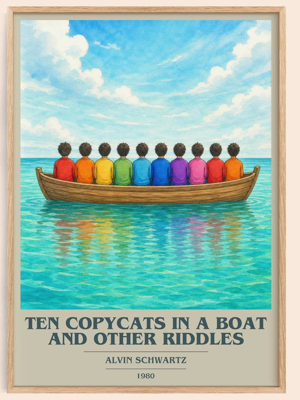 Ten Copycats In A Boat And Other Riddles Book Cover Poster – A.
