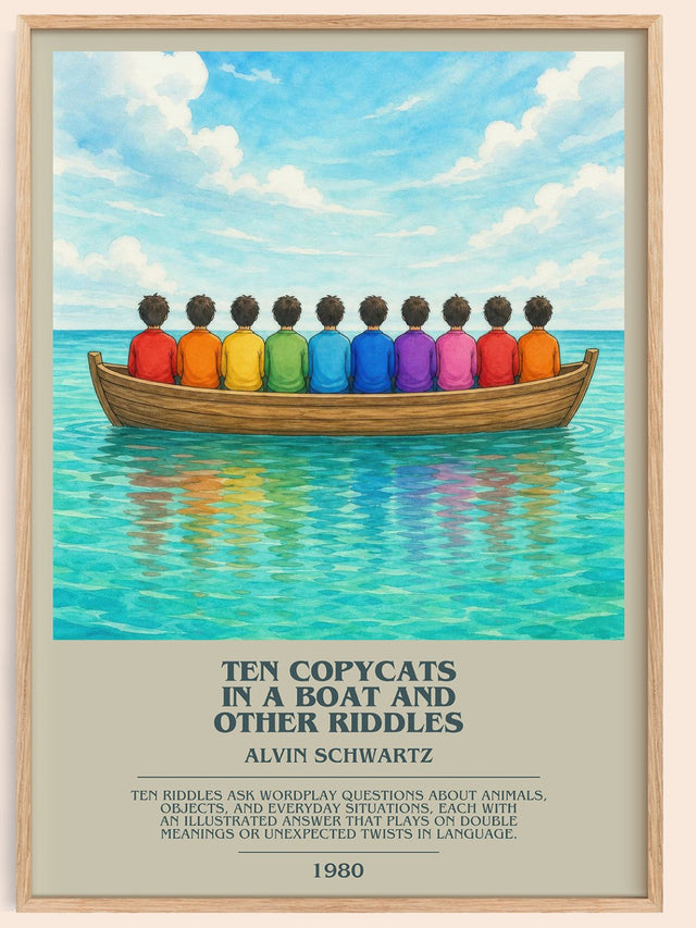 Ten Copycats In A Boat And Other Riddles Bookish Wall Art – A.