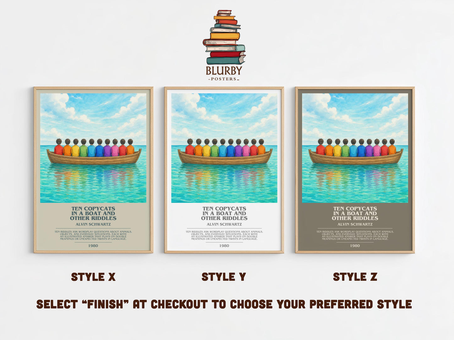 Ten Copycats In A Boat And Other Riddles Bookish Wall Art – A.
