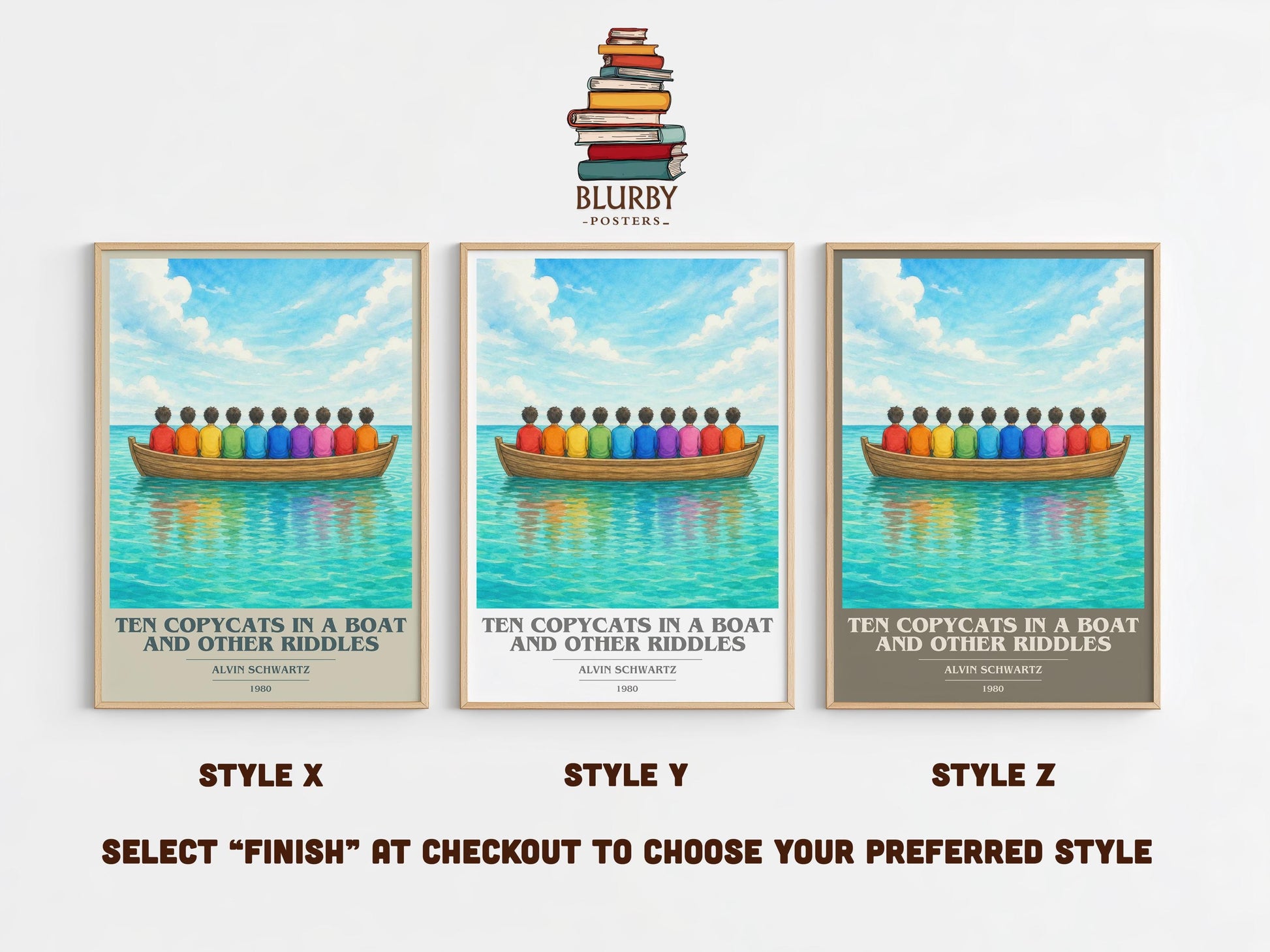 Ten Copycats In A Boat And Other Riddles Book Cover Poster – A.