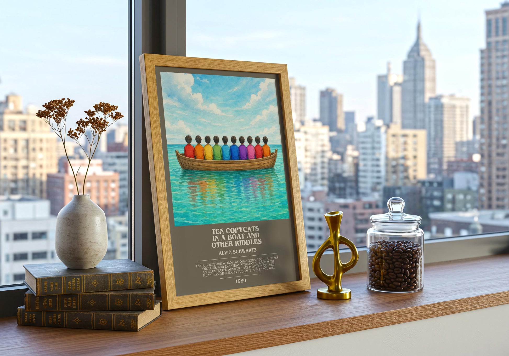 Ten Copycats In A Boat And Other Riddles Bookish Wall Art – A.