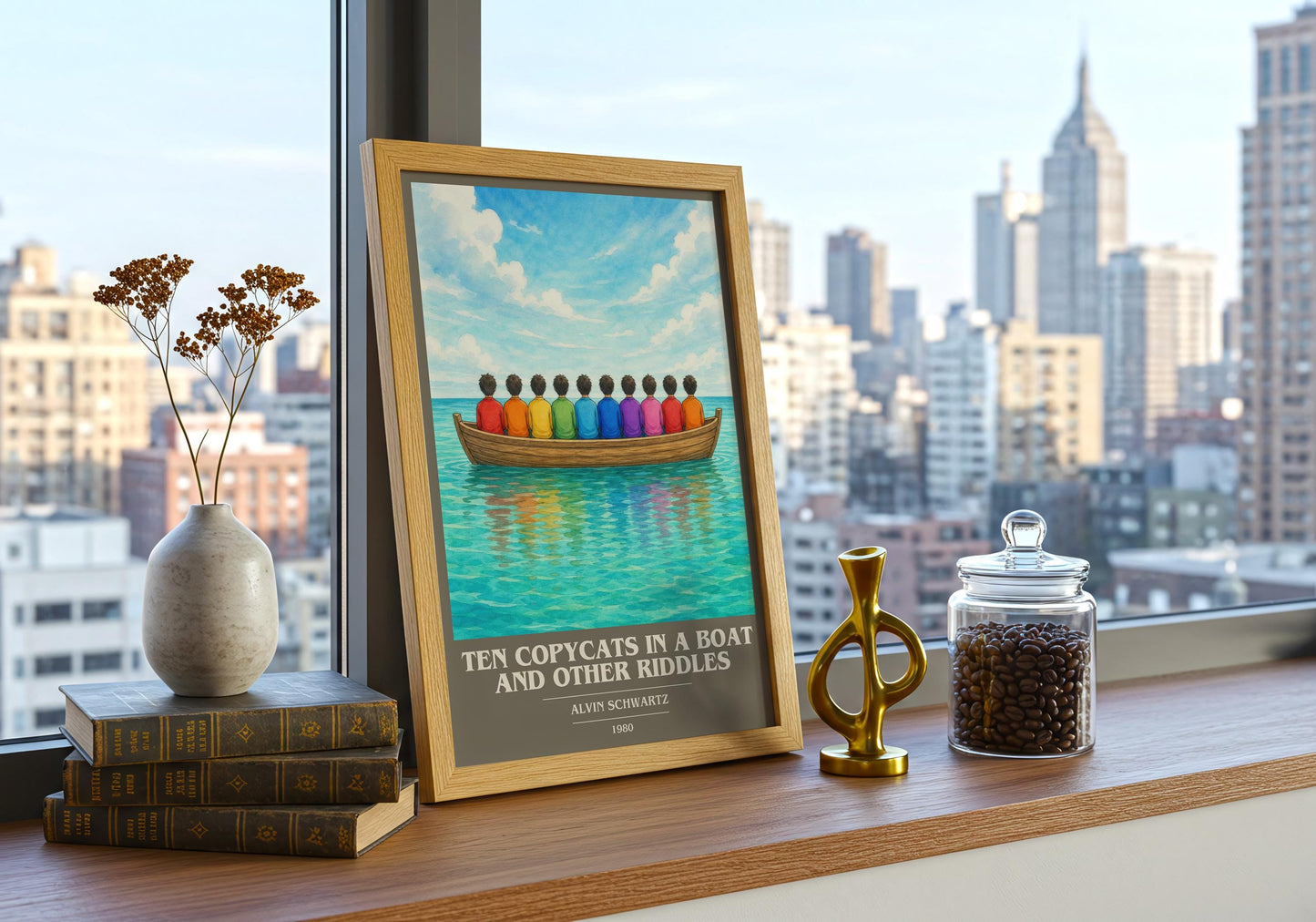 Ten Copycats In A Boat And Other Riddles Book Cover Poster – A.