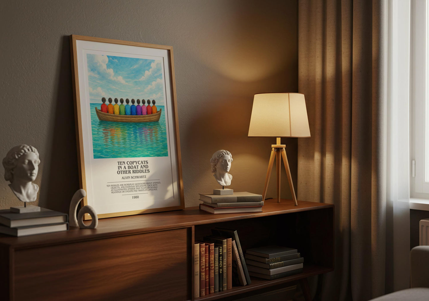 Ten Copycats In A Boat And Other Riddles Bookish Wall Art – A.