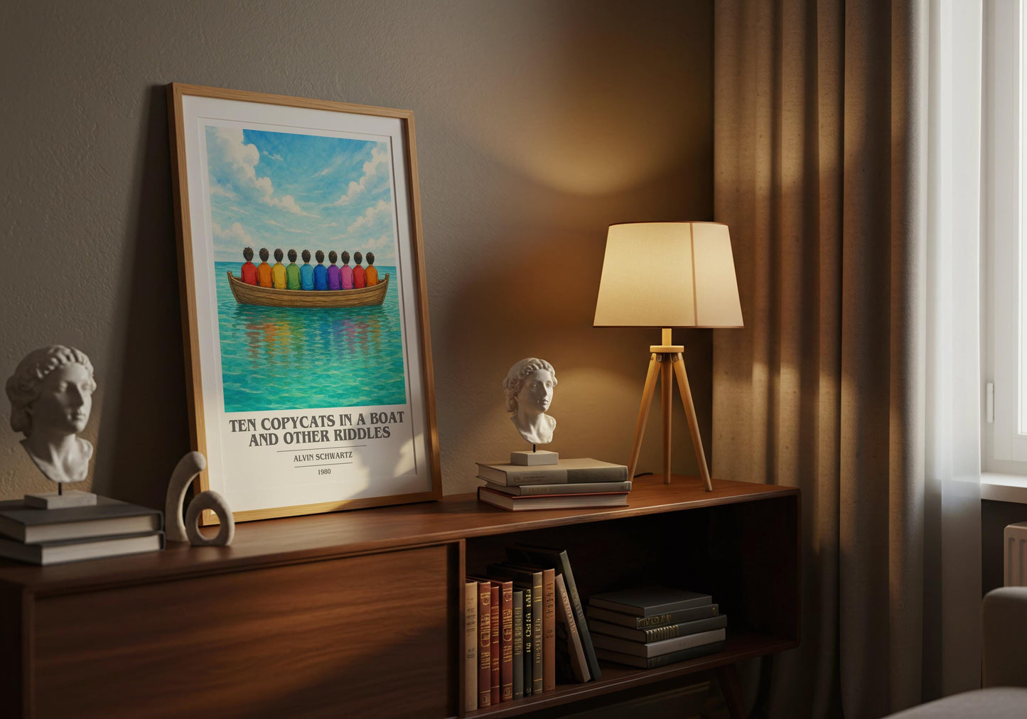Ten Copycats In A Boat And Other Riddles Book Cover Poster – A.
