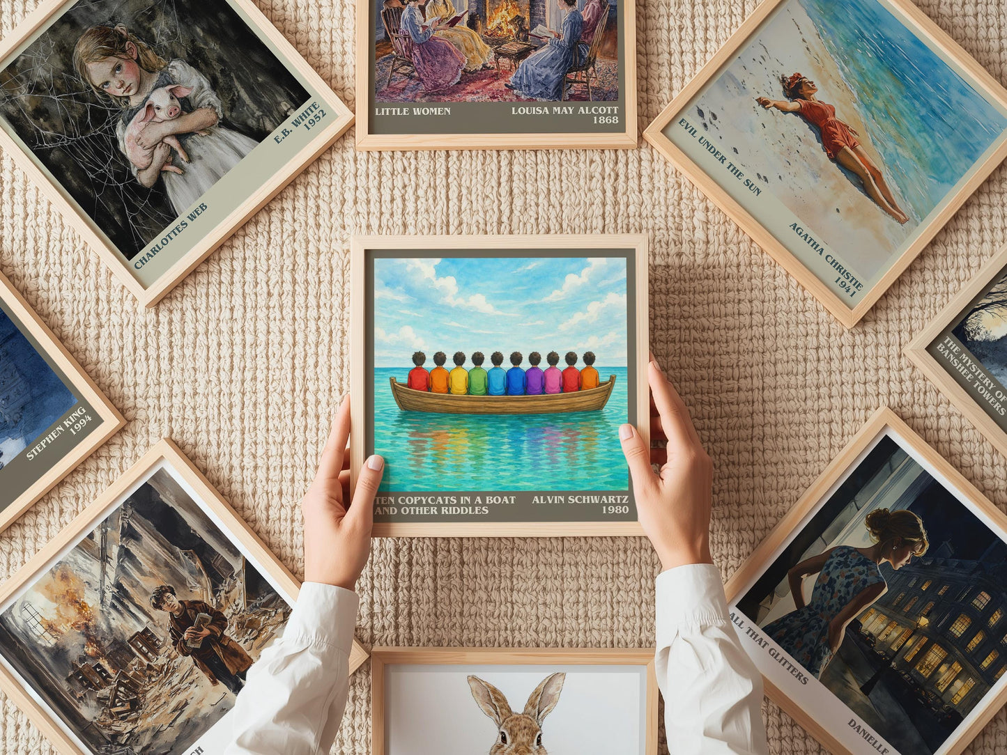 Ten Copycats In A Boat And Other Riddles Literary Art Print – A.