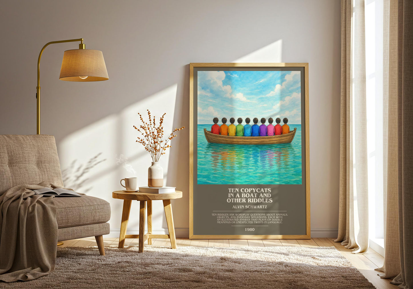 Ten Copycats In A Boat And Other Riddles Bookish Wall Art – A.