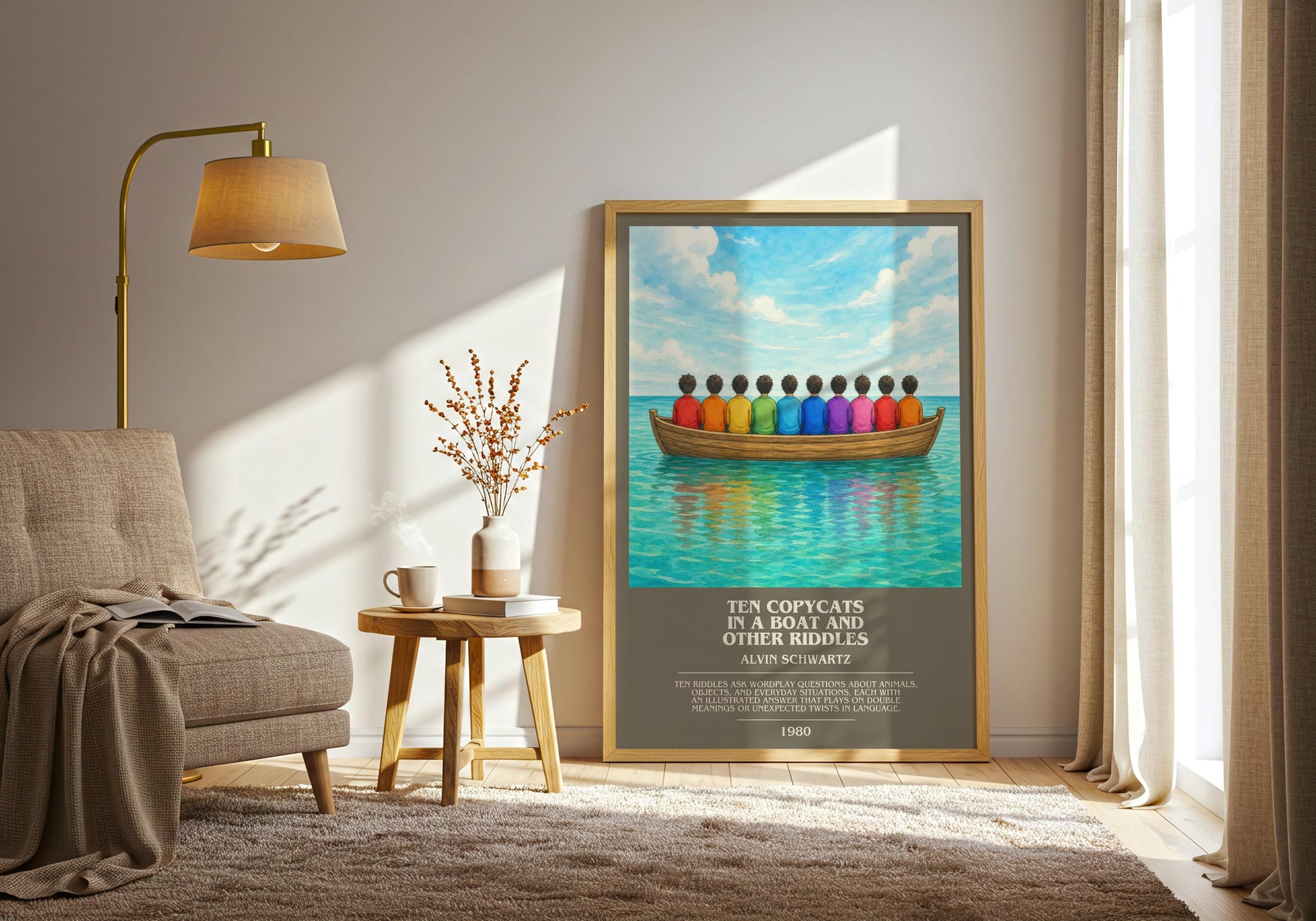 Ten Copycats In A Boat And Other Riddles Bookish Wall Art – A.