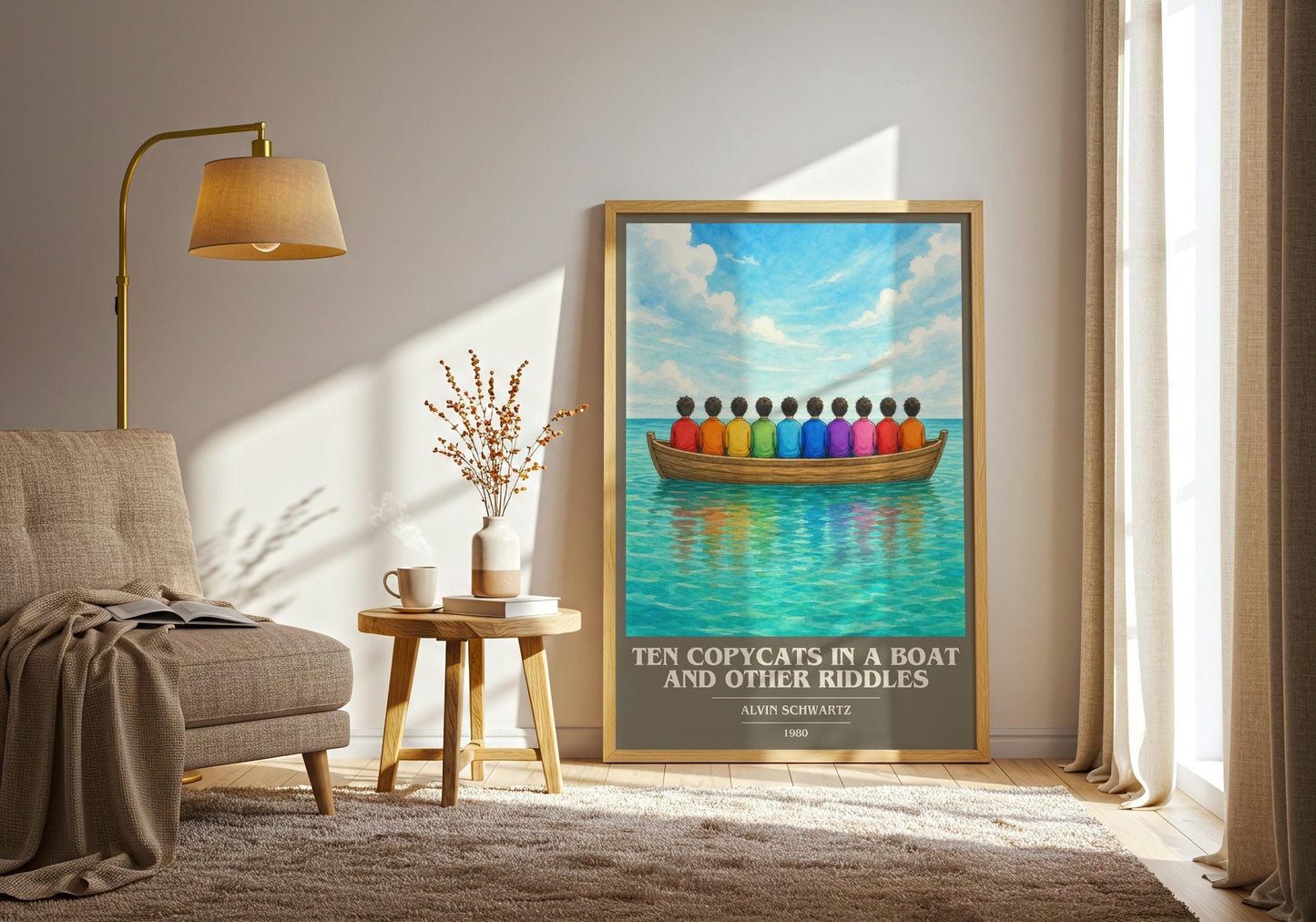 Ten Copycats In A Boat And Other Riddles Book Cover Poster – A.