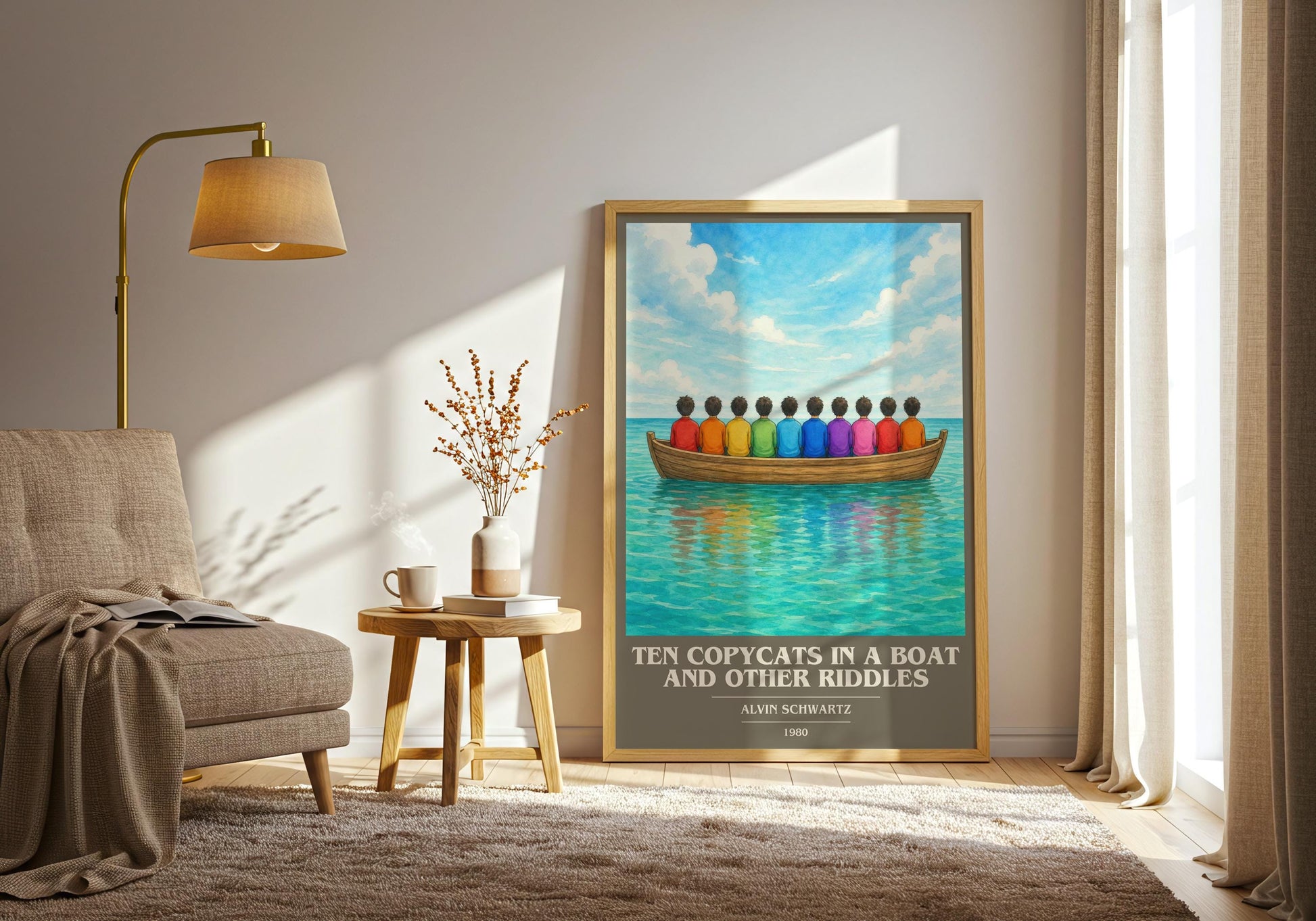 Ten Copycats In A Boat And Other Riddles Book Cover Poster – A.