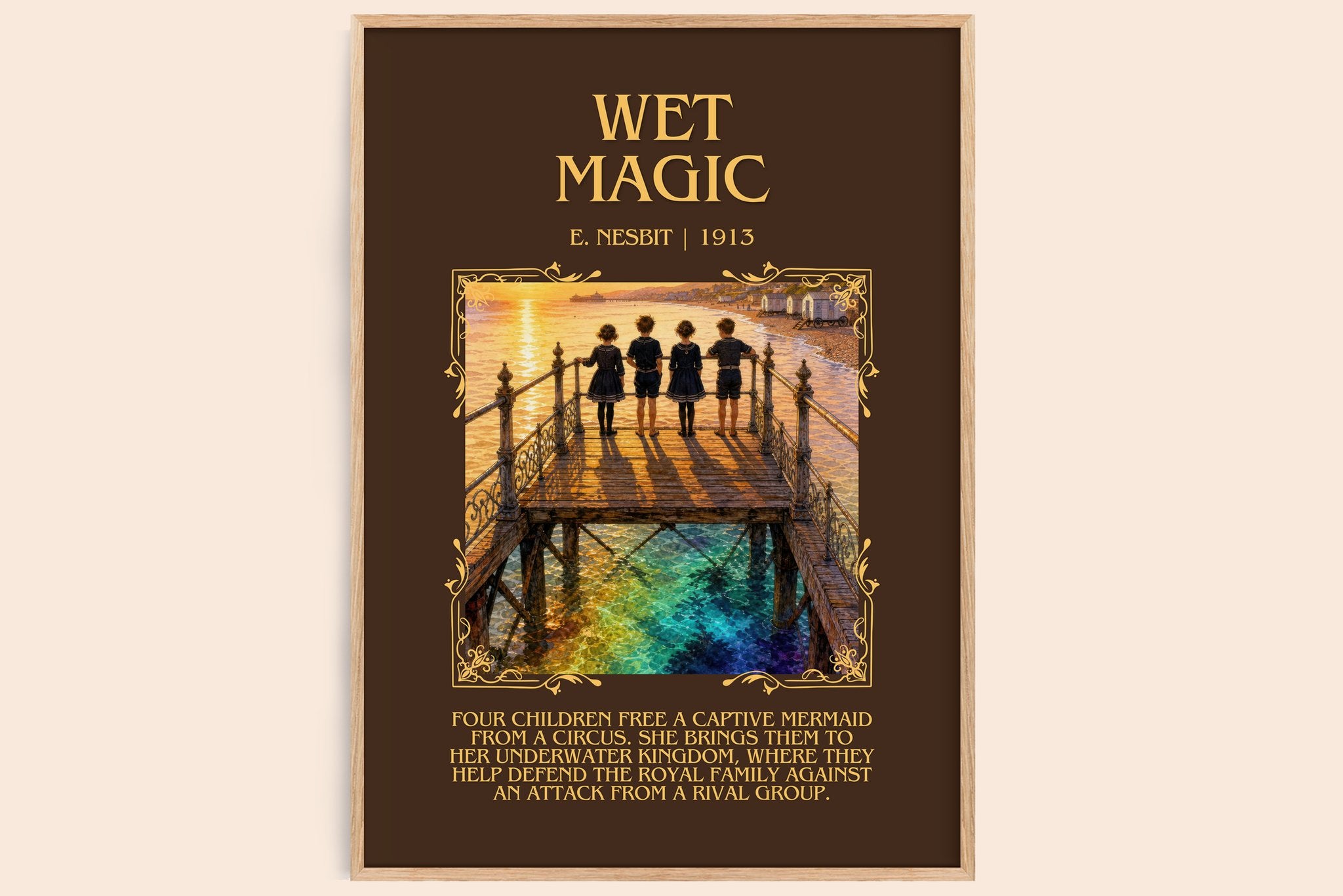 Wet Magic Minimalist Book Poster by E. Nesbit