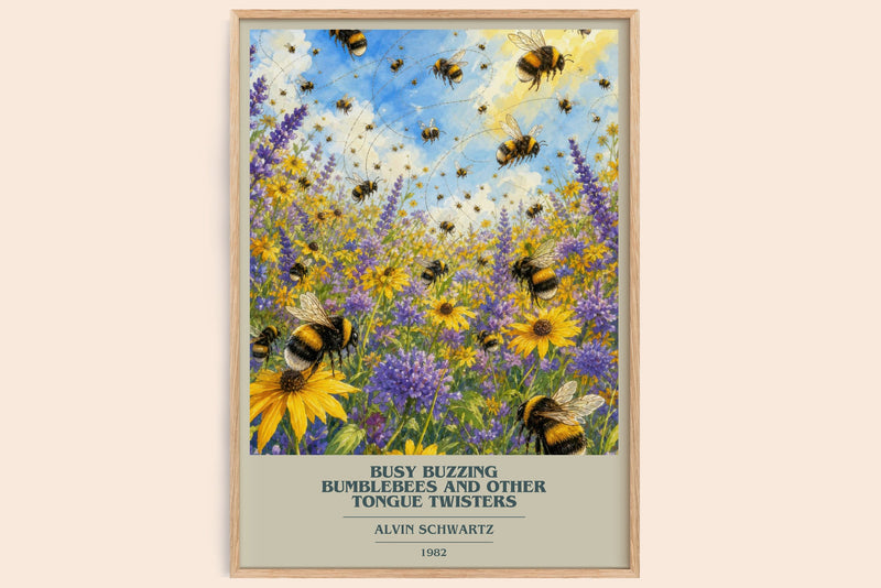Busy Buzzing Bumblebees And Other Tongue Twisters Book Cover Poster –