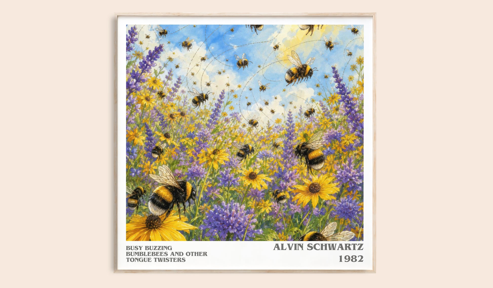 Busy Buzzing Bumblebees And Other Tongue Twisters Literary Art Print