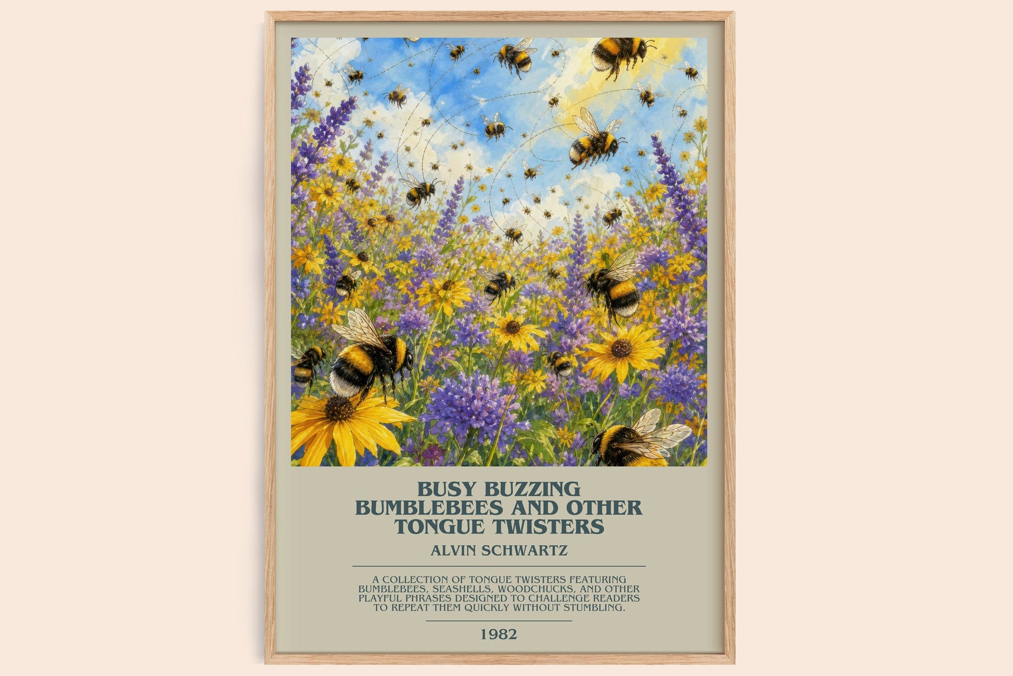 Busy Buzzing Bumblebees And Other Tongue Twisters Bookish Wall Art –