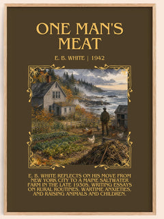 One Man'S Meat Minimalist Book Poster by E. B. White – image 1