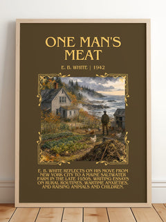 One Man'S Meat Minimalist Book Poster by E. B. White – image 2