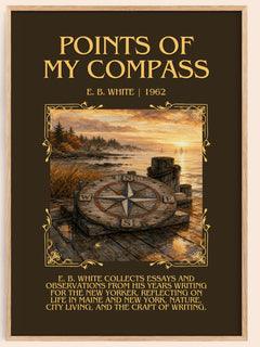 Points Of My Compass Minimalist Book Poster by E. B. White – image 1