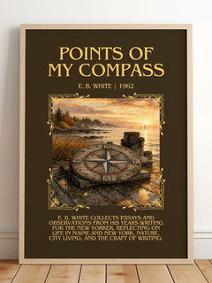 Points Of My Compass Minimalist Book Poster by E. B. White – image 2