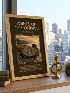 Points Of My Compass Minimalist Book Poster by E. B. White – image 3