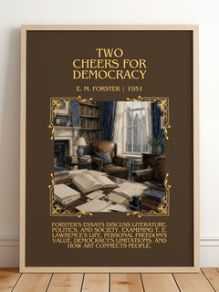 Two Cheers For Democracy Minimalist Book Poster by E. M. Forster – image 2
