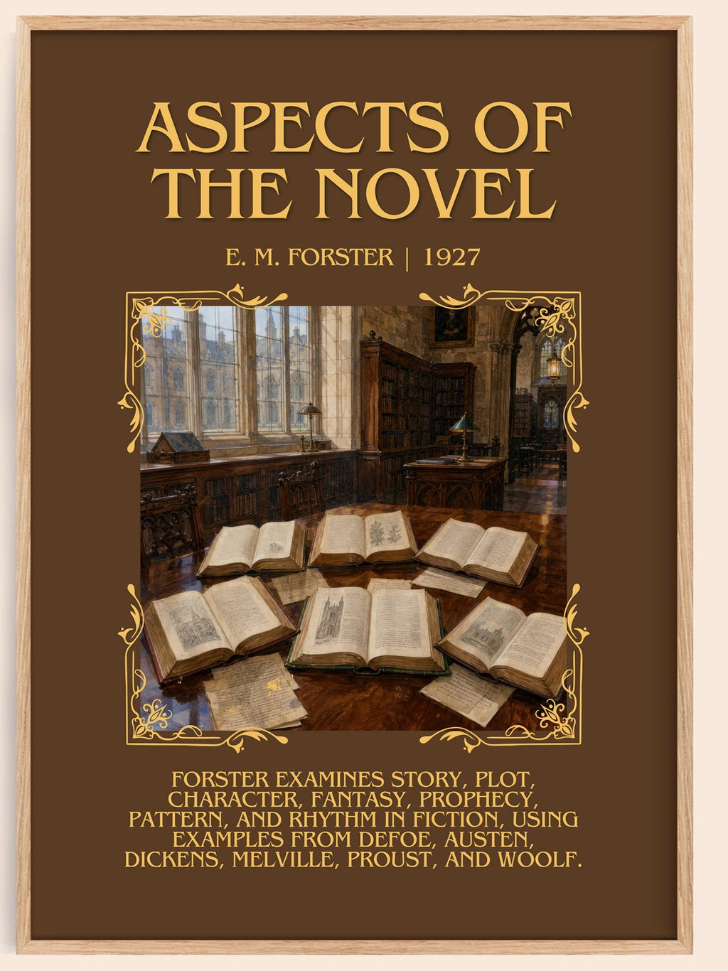 Aspects Of The Novel Minimalist Book Poster by E. M. Forster – book poster