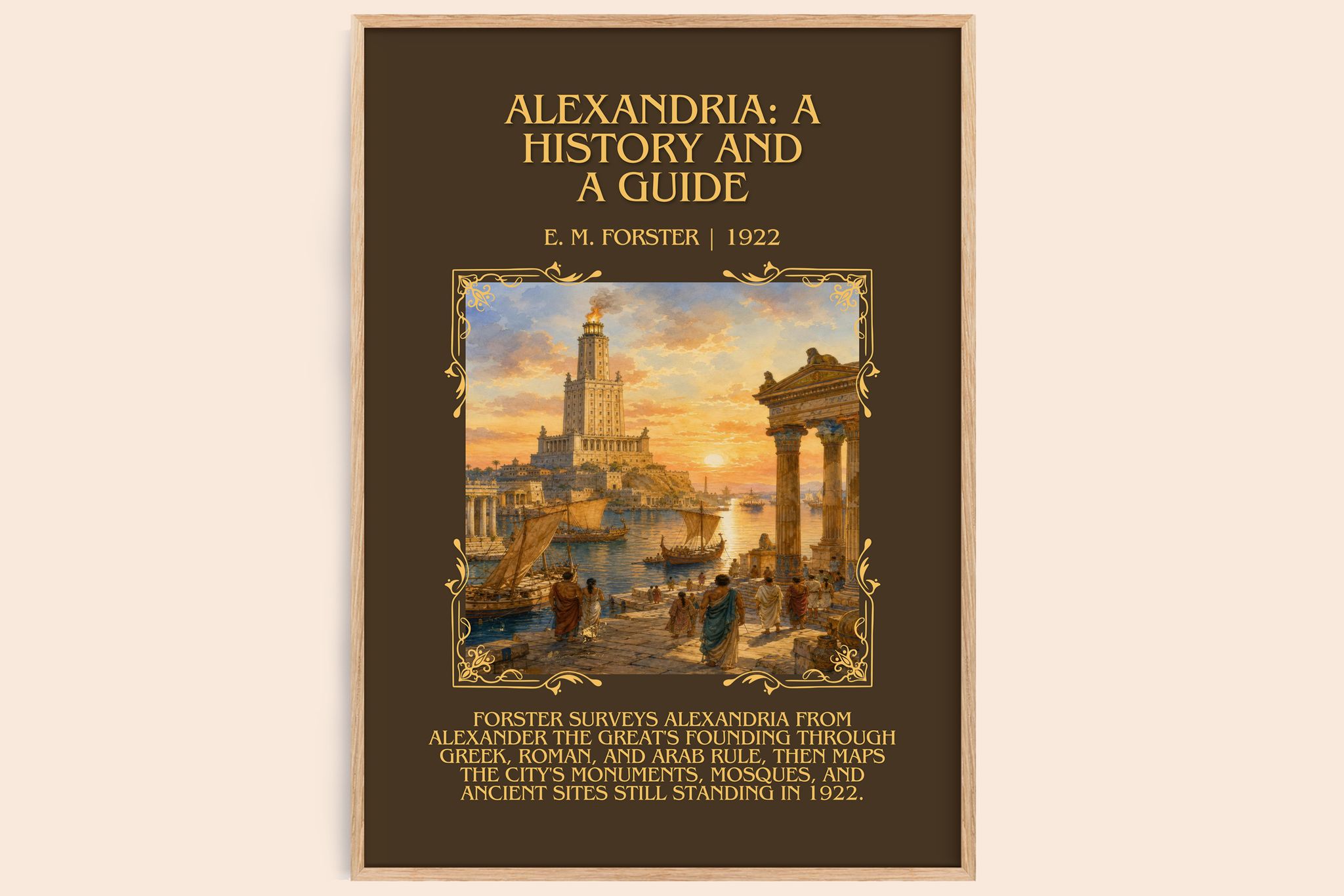 Alexandria: A History And A Guide Minimalist Book Poster by E. Forster
