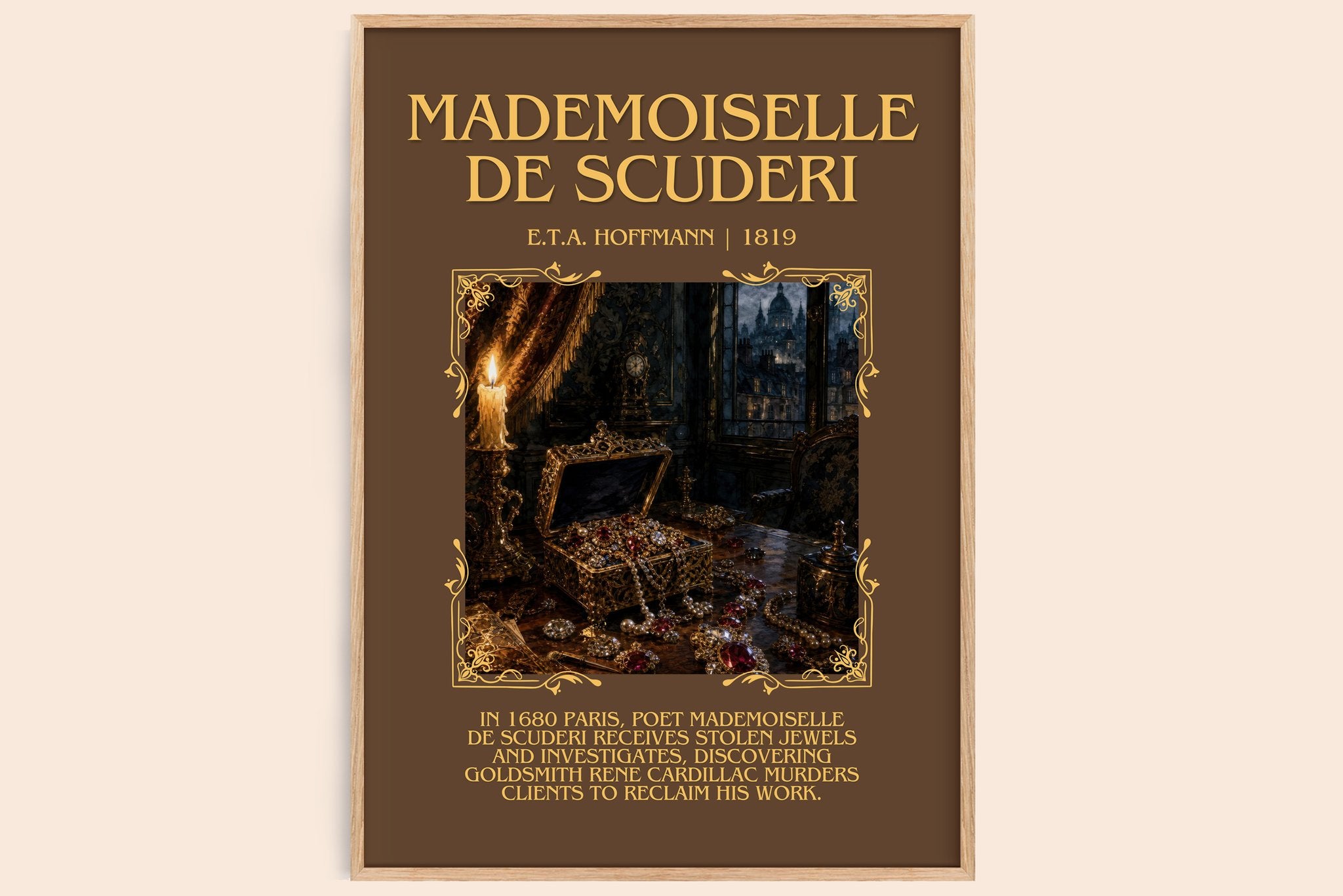 Mademoiselle De Scudéri Minimalist Book Poster by E.T.A. Hoffmann