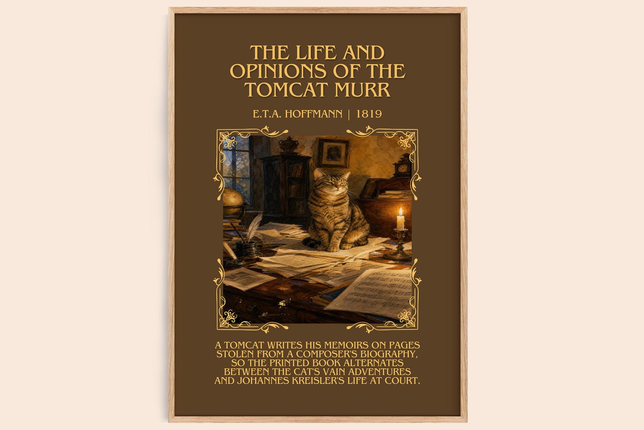 Life And Opinions Of The Tomcat Murr Minimalist Book Poster by E.T.A. Hoffmann