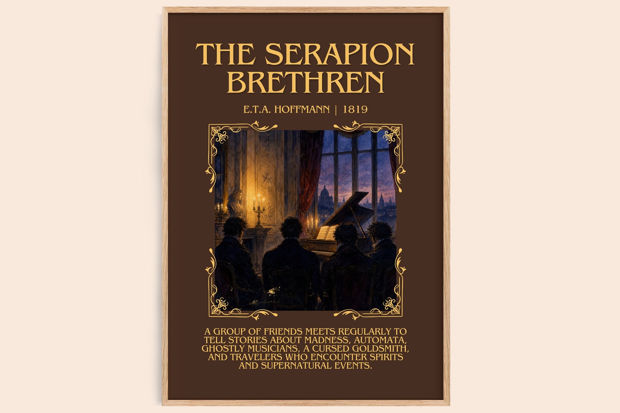 The Serapion Brethren Minimalist Book Poster by E.T.A. Hoffmann