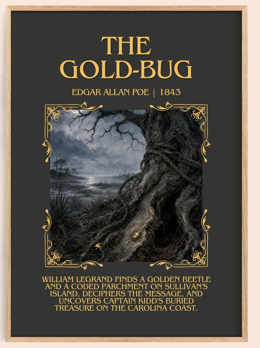 The Gold-Bug Minimalist Book Poster by Edgar Allan Poe – book poster
