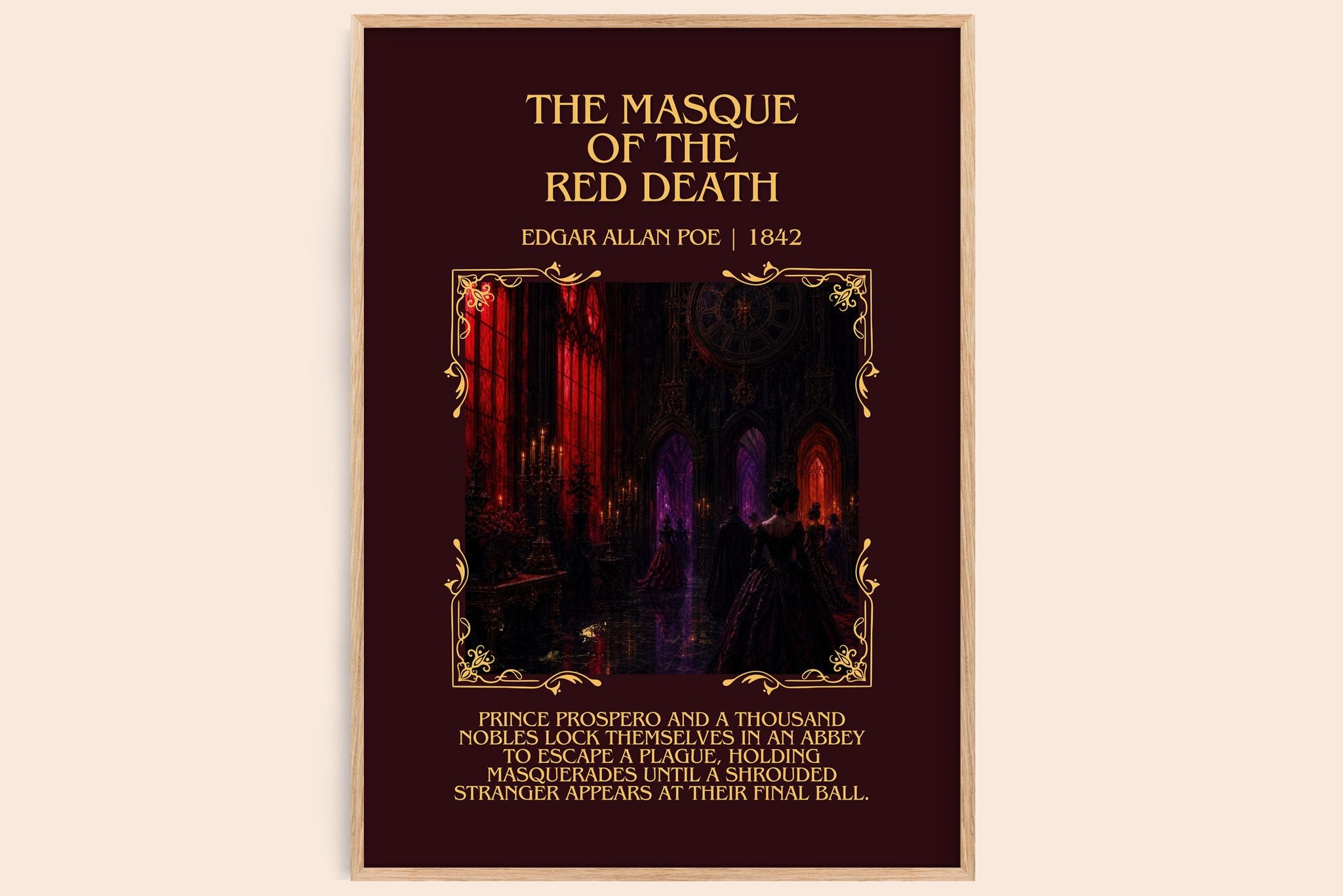 The Masque Of The Red Death Minimalist Book Poster by Edgar Allan Poe