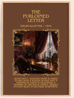 The Purloined Letter Minimalist Book Poster by Edgar Allan Poe – image 1