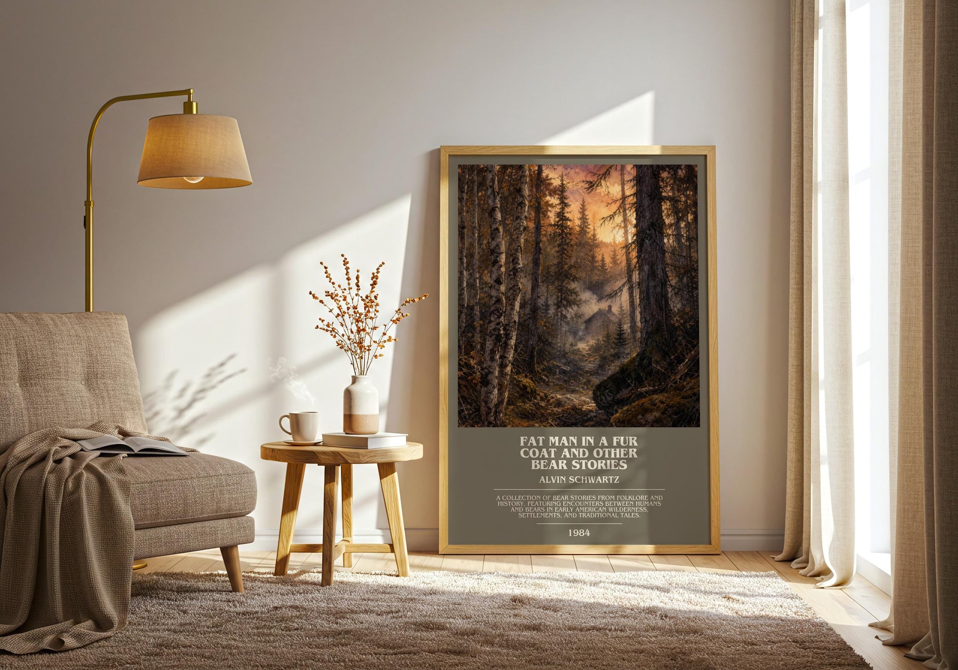 Fat Man In A Fur Coat And Other Bear Stories Bookish Wall Art – A.