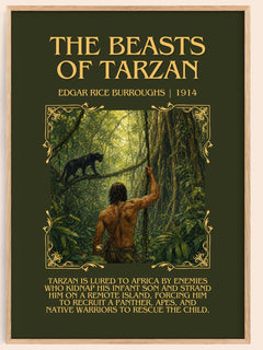 The Beasts Of Tarzan Minimalist Book Poster by Edgar Rice Burroughs – image 1