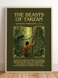 The Beasts Of Tarzan Minimalist Book Poster by Edgar Rice Burroughs – image 2