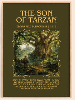 The Son Of Tarzan Minimalist Book Poster by Edgar Rice Burroughs – image 1