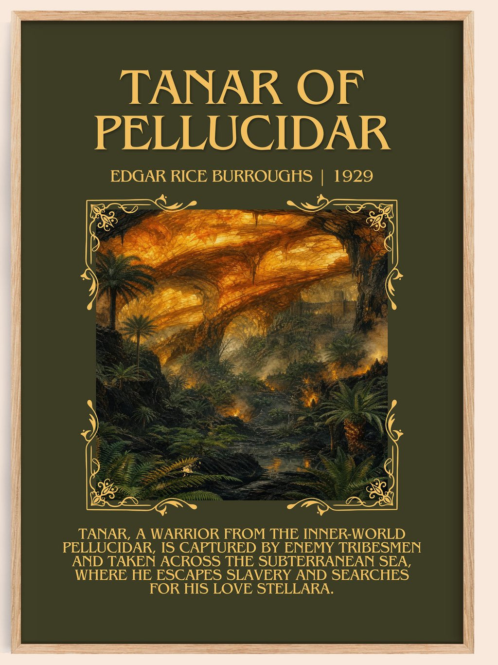 Tanar Of Pellucidar Minimalist Book Poster by Edgar Rice Burroughs – book poster