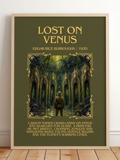 Lost On Venus Minimalist Book Poster by Edgar Rice Burroughs – image 2