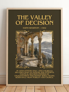 The Valley Of Decision Minimalist Book Poster by Edith Wharton – image 2