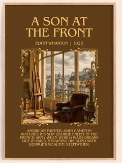 A Son At The Front Minimalist Book Poster by Edith Wharton – image 1