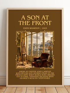 A Son At The Front Minimalist Book Poster by Edith Wharton – image 2