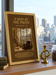 A Son At The Front Minimalist Book Poster by Edith Wharton – image 3