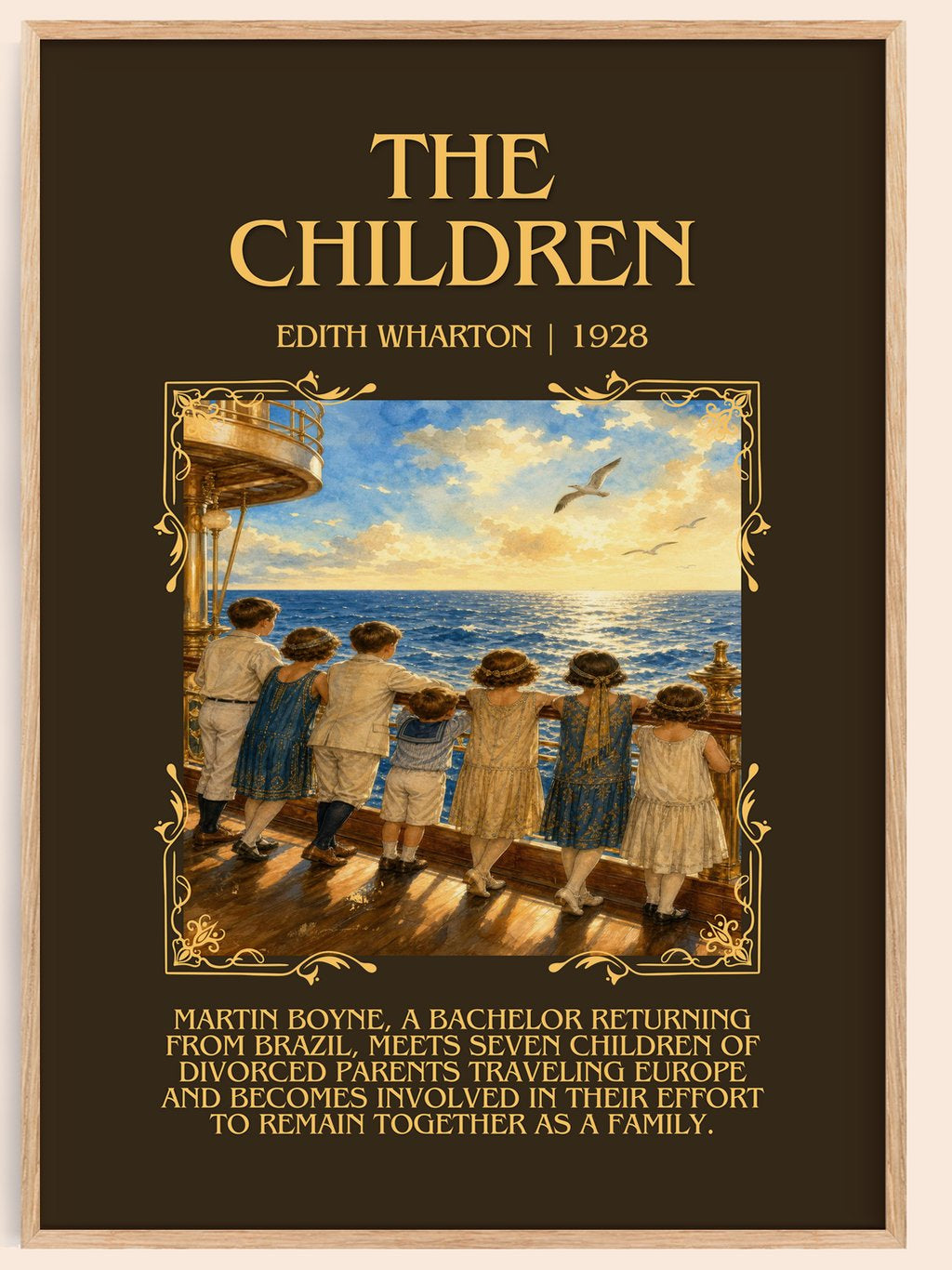 The Children Minimalist Book Poster by Edith Wharton – book poster