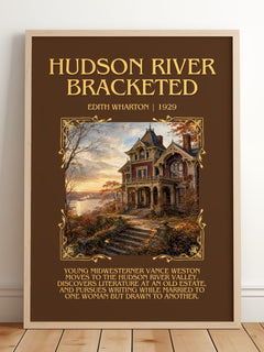 Hudson River Bracketed Minimalist Book Poster by Edith Wharton – image 2