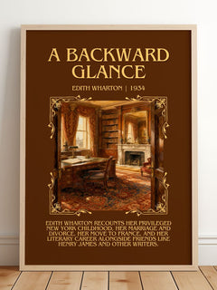 A Backward Glance Minimalist Book Poster by Edith Wharton – image 2