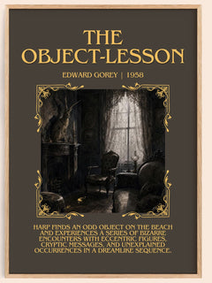 The Object-Lesson Minimalist Book Poster by Edward Gorey – book poster