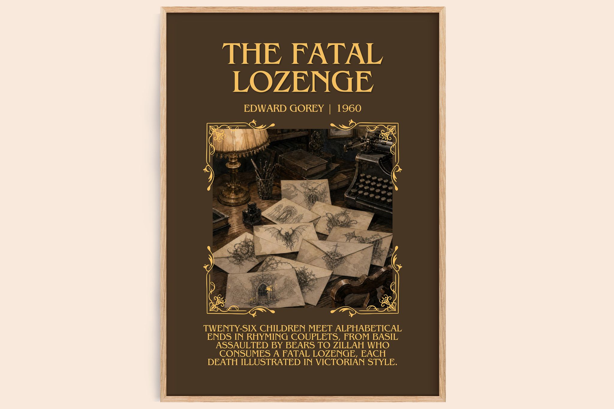 The Fatal Lozenge Minimalist Book Poster by Edward Gorey