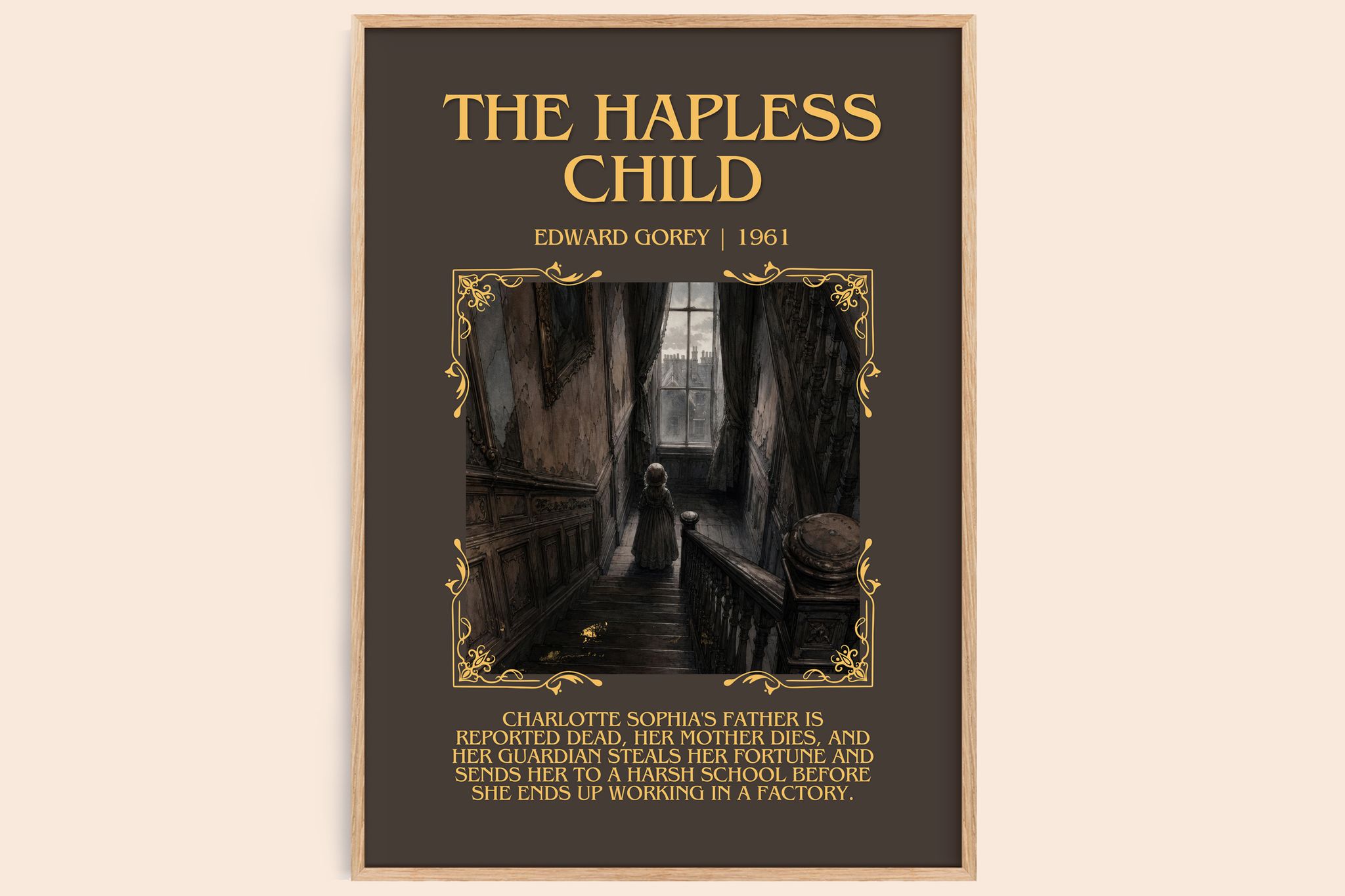 The Hapless Child Minimalist Book Poster by Edward Gorey