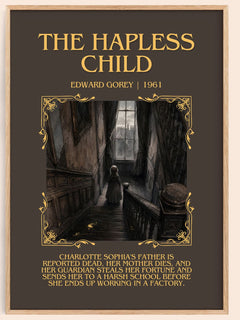 The Hapless Child Minimalist Book Poster by Edward Gorey – book poster