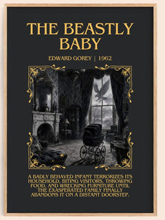 The Beastly Baby Minimalist Book Poster by Edward Gorey – book poster