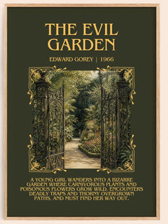 The Evil Garden Minimalist Book Poster by Edward Gorey – book poster